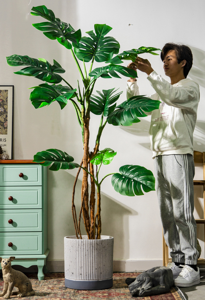 Cây trầu bà giả, cây cảnh giả, cây giả decor, cây giả