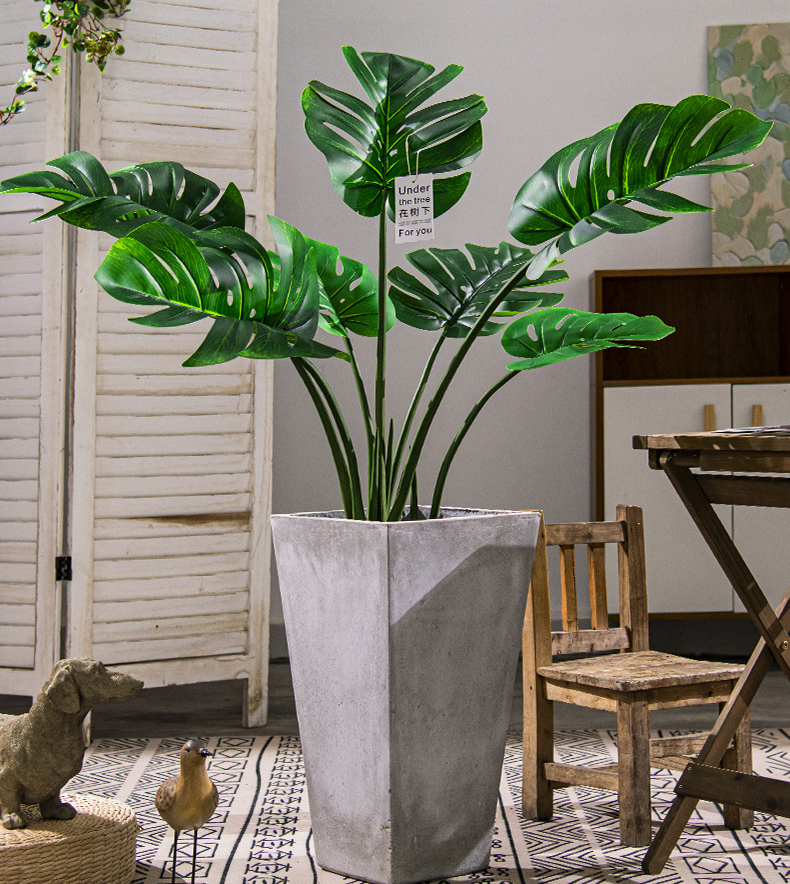 Cây trầu bà giả, cây cảnh giả, cây giả decor, cây giả