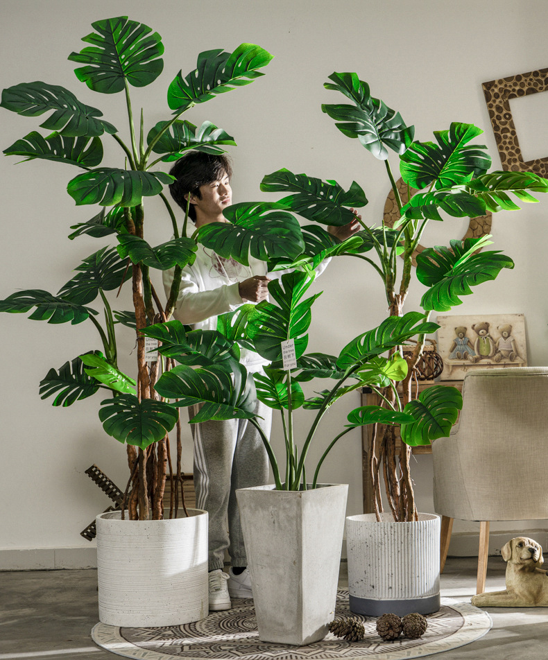 Cây trầu bà giả, cây cảnh giả, cây giả decor, cây giả