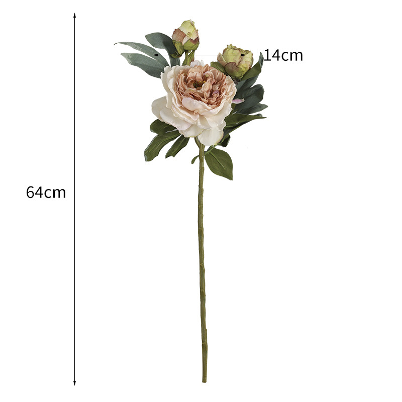 Hoa mẫu đơn giả, hoa decor trang trí nhà cửa, hoa giả