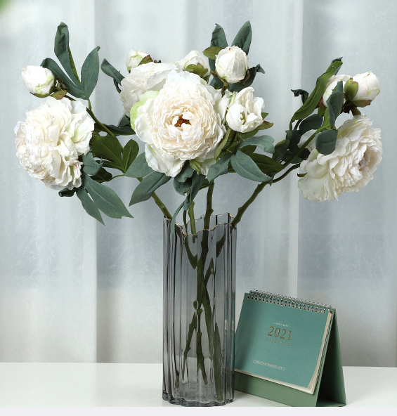 Hoa mẫu đơn giả, hoa decor trang trí nhà cửa, hoa giả