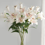 Hoa LY giả, hoa decor trang trí nhà cửa, hoa giả