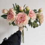 Hoa mẫu đơn giả, hoa decor trang trí nhà cửa, hoa giả