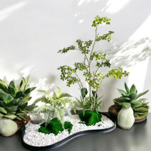 Tiểu cảnh giả, cây sơn chi 1m8, cây giả