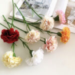 Hoa cẩm chướng giả decor trang trí