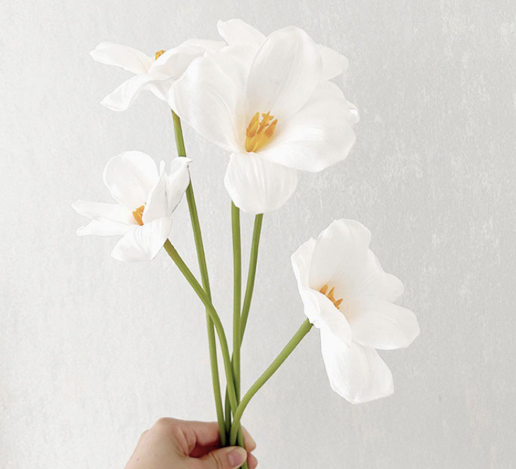 Hoa tuylip giả trang trí nhà cửa